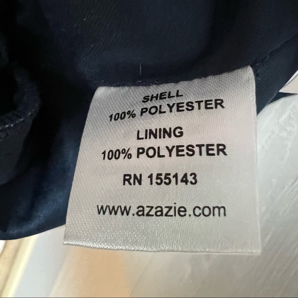 NWT Azazie Aja Dark Navy Bridesmaid Maxi Dress Size A8 - Picture 12 of 14